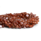 6 - 7mm Strawberry Quartz Handcut Coins 12 inch 40 beads - The Bead Traders