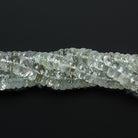 6 - 8.5mm Aquamarine Faceted Heishis 8 inch 75 beads - The Bead Traders