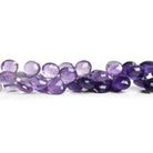 6 - 8mm Amethyst Faceted Hearts 8 inch 50 beads - The Bead Traders