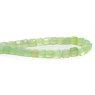 6 - 8mm Chartreuse Chalcedony Faceted Cubes 7.5 inch 23 beads - The Bead Traders