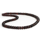 6-8mm Garnet Plain Rondelles 15 inch 85 beads - The Bead Traders