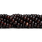 6-8mm Garnet Plain Rondelles 15 inch 85 beads - The Bead Traders