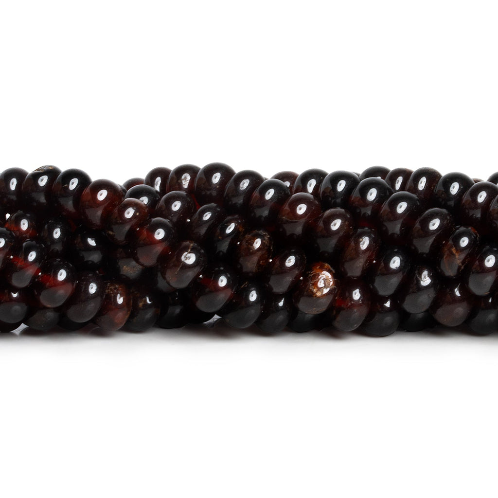 6-8mm Garnet Plain Rondelles 15 inch 85 beads - The Bead Traders