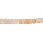 6-8mm Matte Morganite Plain Rondelles 16 inch 85 beads - The Bead Traders