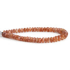 6 - 8mm Sunstone Plain Rondelles 8 inch 50 beads - The Bead Traders