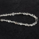 6 - 8mm Tourmalinated Quartz Faceted Coins 8 inch 27 beads - The Bead Traders