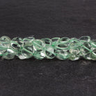 6 - 9mm Prasiolite Plain Hearts 14 inch 42 beads - The Bead Traders