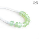 6 - 9mm Prehnite 2mm Large Hole Rondelles 10 Beads - The Bead Traders