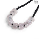 6 - 9mm Rose Quartz Carved Melon 2mm Large Hole 10 Beads - The Bead Traders