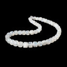 6.5 - 10mm Rainbow Moonstone faceted cubes 16 inch 49 beads - The Bead Traders