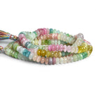 6.5-7mm Afghani Tourmaline Plain Rondelles 16 inch 105 beads - The Bead Traders
