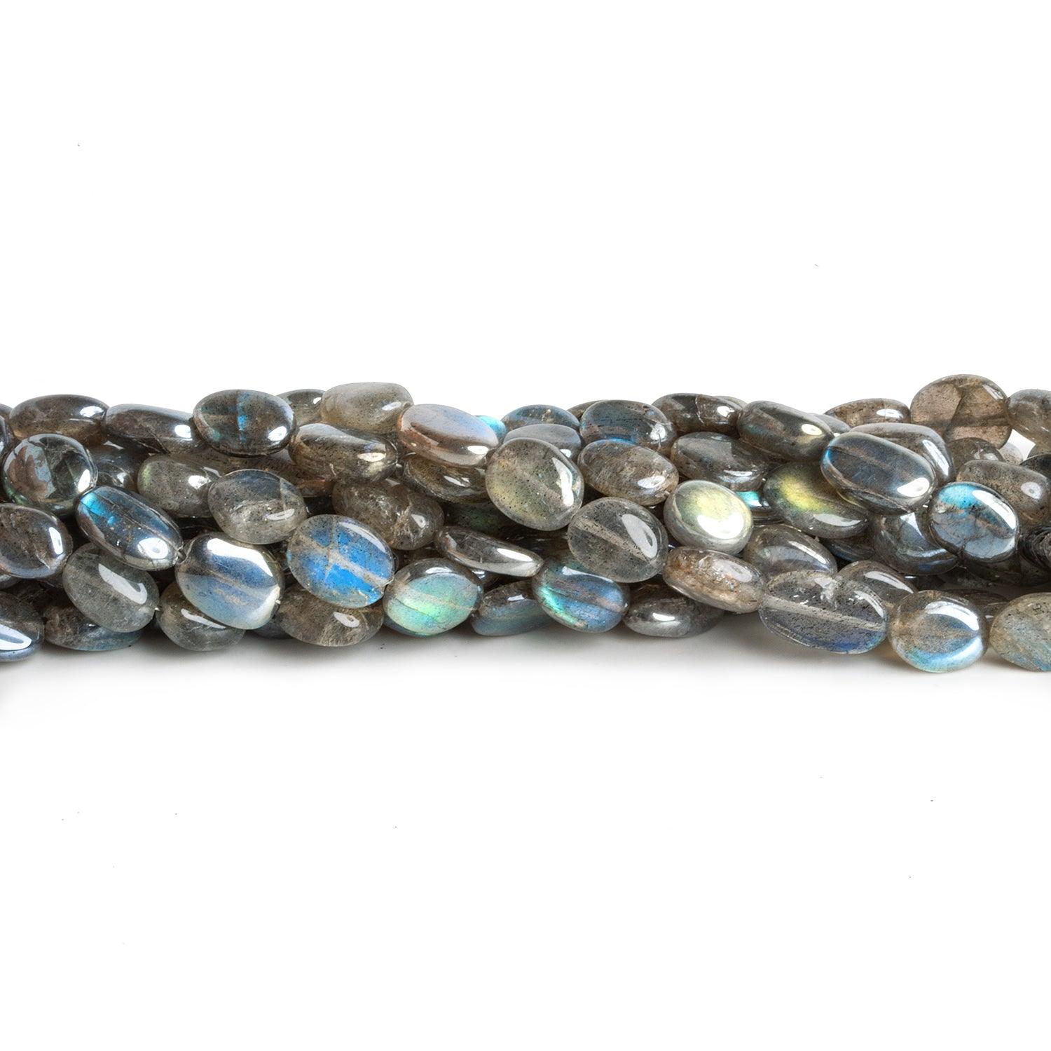 9x7-12x8mm Mystic Labradorite plain nugget beads 8 inch 18 pieces - The Bead Traders