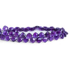 6.5mm Amethyst Top - Drilled Pillows 7.5 inch 48 beads - The Bead Traders