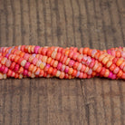 6.5mm Multi Orange Opal Plain Rondelles 16 inch 105 beads - The Bead Traders