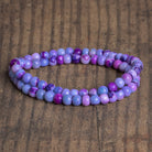 6.5mm Multi Purple Opal Plain Rondelles 16 inch 70 beads - The Bead Traders