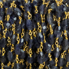 6.5x5mm Iolite Faceted Oval Gold Chain 25 beads - The Bead Traders