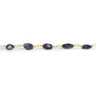6.5x5mm Iolite Faceted Oval Gold Chain 25 beads - The Bead Traders