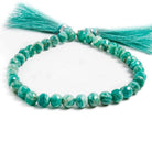 6mm - 7mm Russian Amazonite faceted round 8 inch 33 pieces - The Bead Traders