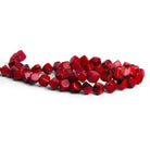 6mm Bamboo Coral Cubes 16 inch 53 beads - The Bead Traders