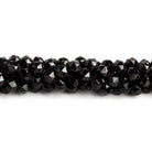 6mm Black Spinel Faceted Rounds 15 inch 68 beads - The Bead Traders