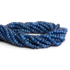 6mm Blue Kyanite Plain Rondelles 16 inch 90 beads - The Bead Traders