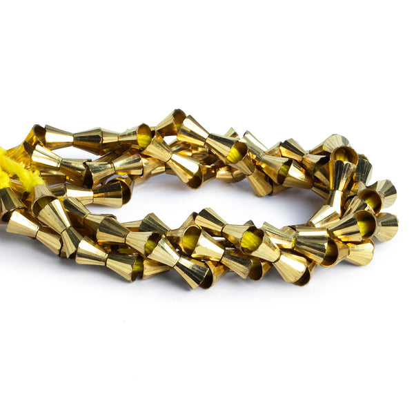 6mm Brass Cone Bead Caps - Set of 4 Strands