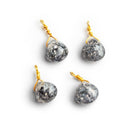 6mm Celestial Quartz Wire - Wrapped Heart Pendants 4 beads - The Bead Traders