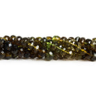 6mm Green Tourmaline Faceted Rondelles 15 inch 100 beads - The Bead Traders