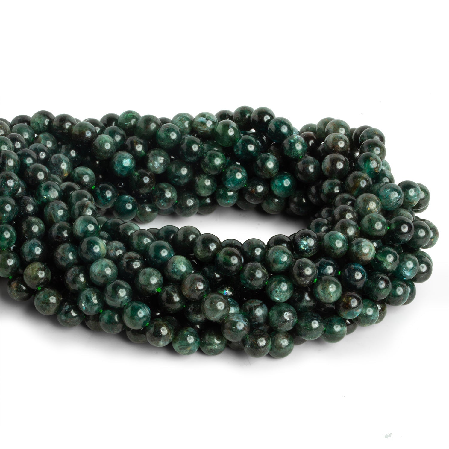 6mm Kyanite Plain Rounds 16 inch 60 beads - The Bead Traders