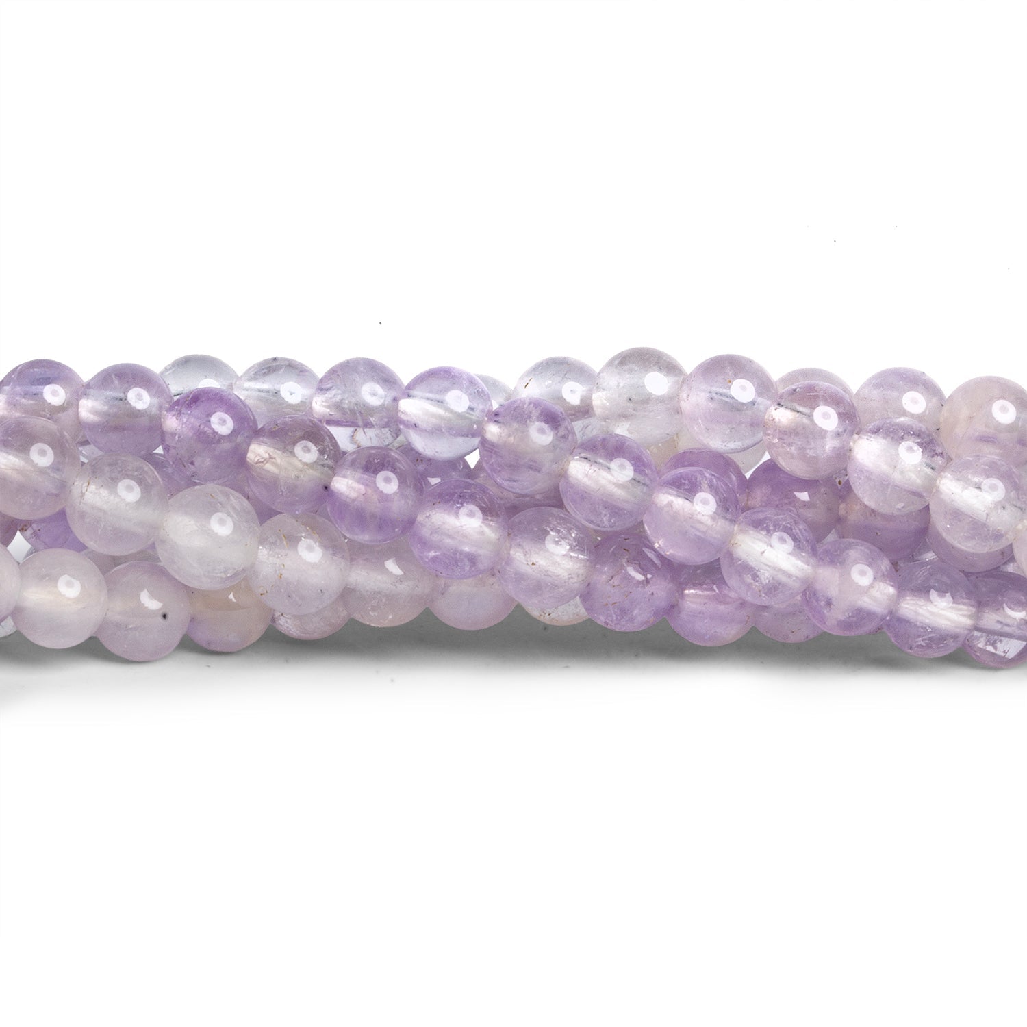 6mm Light Amethyst Plain Rounds 15 inch 67 beads - The Bead Traders