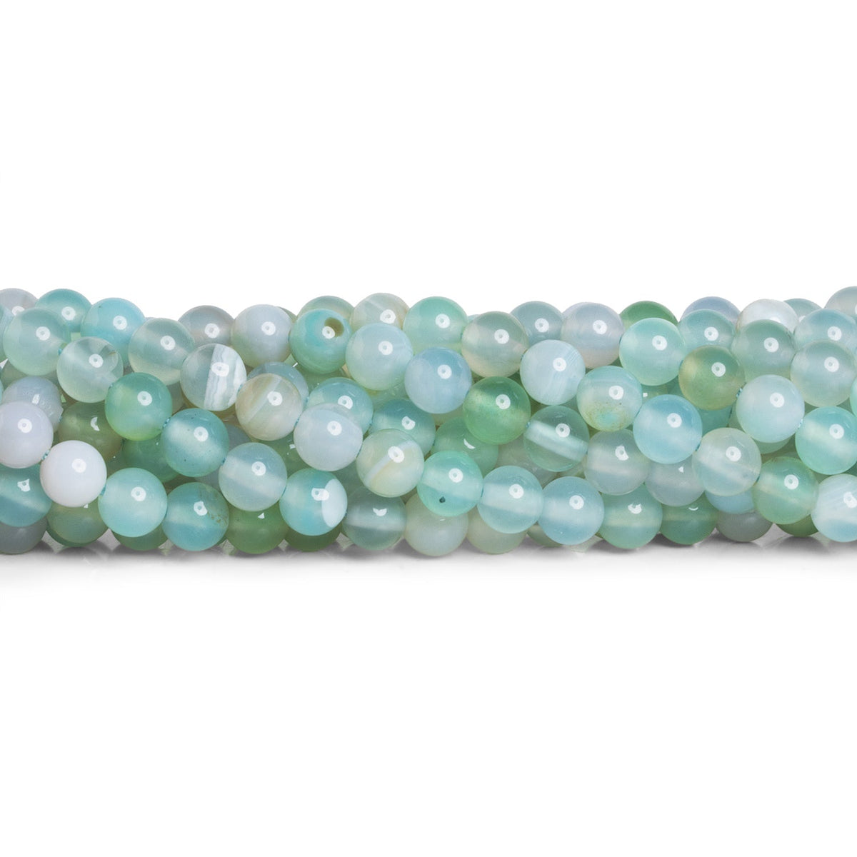6mm Light Blue Agate Plain Rounds 15 inch 60 beads – The Bead Traders