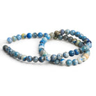 6mm Light Lapis Lazuli Plain Rounds 15 inch 63 beads - The Bead Traders