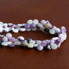 6mm Mexican Morado Opal Plain Hearts 6 inch 39 beads - The Bead Traders