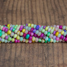 6mm Multi Color Opal Plain Rondelles 16 inch 90 beads - The Bead Traders