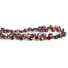 6mm Mystic Garnet Faceted Hearts 8 inch 60 beads - The Bead Traders