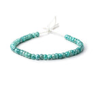 6mm Mystic Green Moonstone 2mm Large Hole Rondelles 8 inch 48 Beads - The Bead Traders