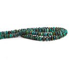 6mm Natural Hubei Turquoise Rondelles 1mm Large Drill Hole 16 inch 110 beads - The Bead Traders