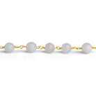 6mm Pale Amethyst Round Gold Chain 25 beads - The Bead Traders