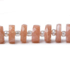 6mm Peach Moonstone Faceted Heishi Beads 16 inch 100 pieces - The Bead Traders