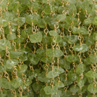 6mm Peridot Chip Gold Chain 35 beads - The Bead Traders