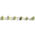 6mm Peridot Chip Silver Chain 35 beads - The Bead Traders