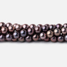 6mm Plum Peacock Off Round Pearls 16 inch 70 Beads AA - The Bead Traders