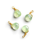 6mm Prehnite Wire - Wrapped Heart Pendants 4 beads - The Bead Traders