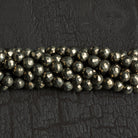 6mm Pyrite Faceted Rounds 12 inch 56 beads - The Bead Traders