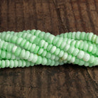 6mm Spring Green Opal Plain Rondelles 16 inch 105 beads - The Bead Traders