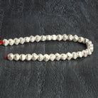 6mm Sterling Silver plated Copper Brushed Rounded Faceted Nuggets 8 inch 35 beads - The Bead Traders