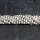 6mm Sterling Silver Plated Copper Brushed Rounds 8 inch 38 beads - The Bead Traders
