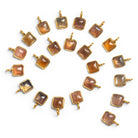 6mm Vermeil Bezeled Feldspar Cushion Pendant 1 Bead - The Bead Traders
