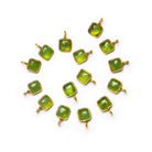 6mm Vermeil Bezeled Idocrase Cushion Pendant 1 Bead - The Bead Traders
