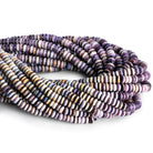 6mm Wampum Shell Plain Heishis 16 inch 130 beads - The Bead Traders